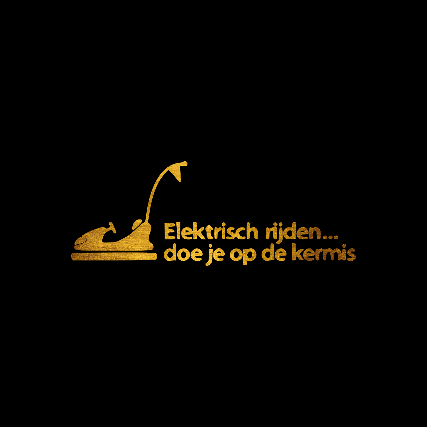 Elektrisch rijden... Doe je op de kermis sticker decal