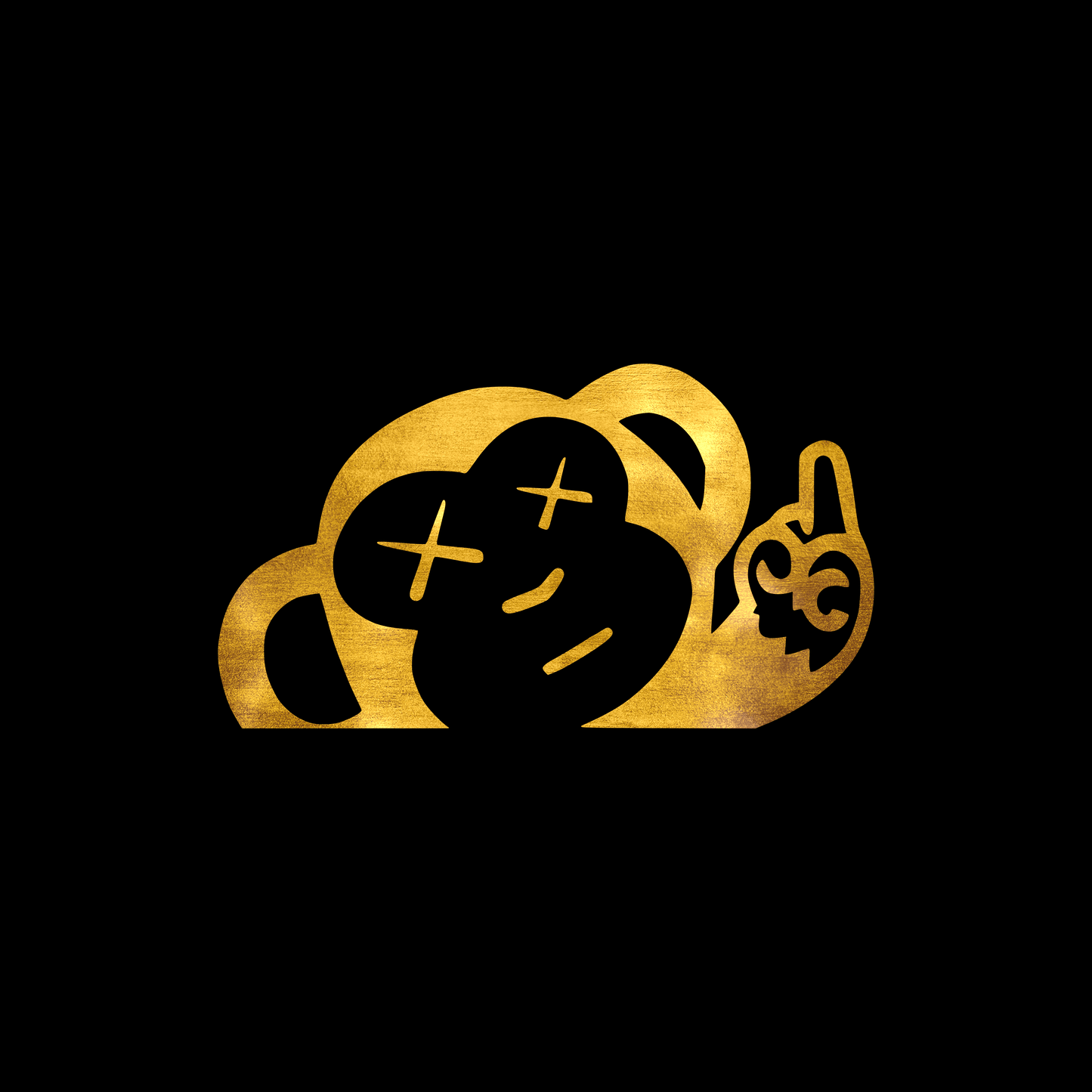 Monkey middle finger 2 sticker decal