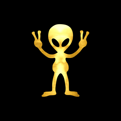  Alien peace sticker decal