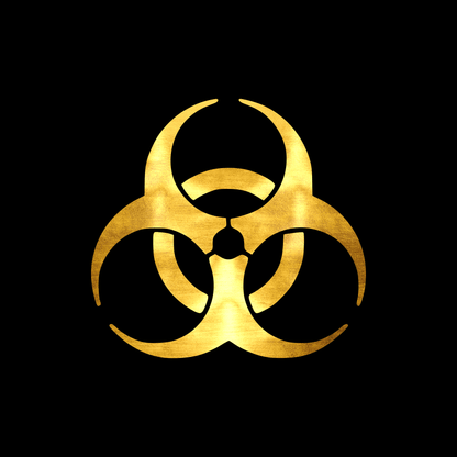 Biohazard zombie sign sticker decal