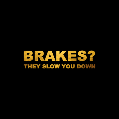 Brakes they slow you down sticker decal