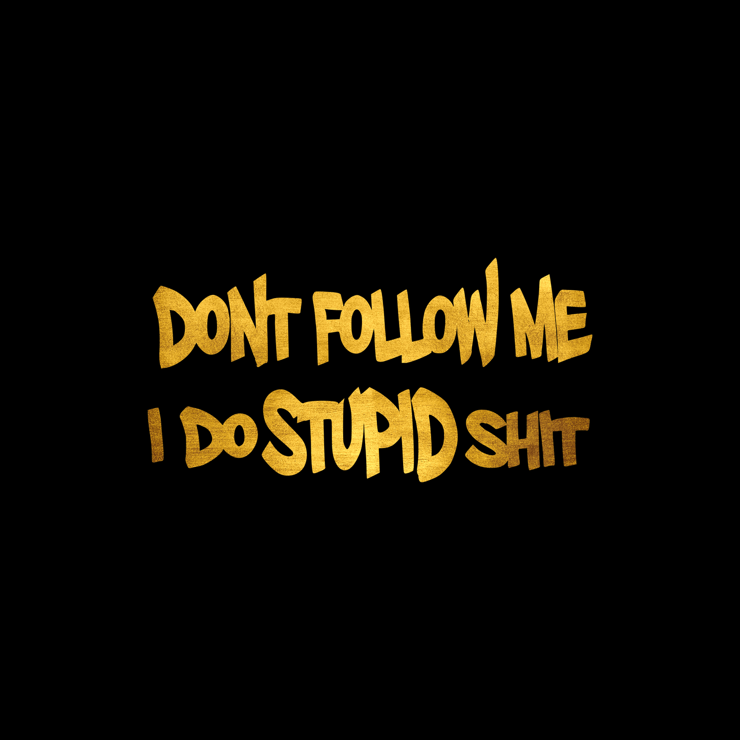 Don’t follow me, I do stupid shit sticker decal