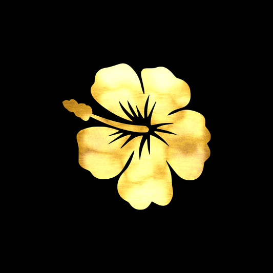 Frangipani hibiscus flower sticker decal