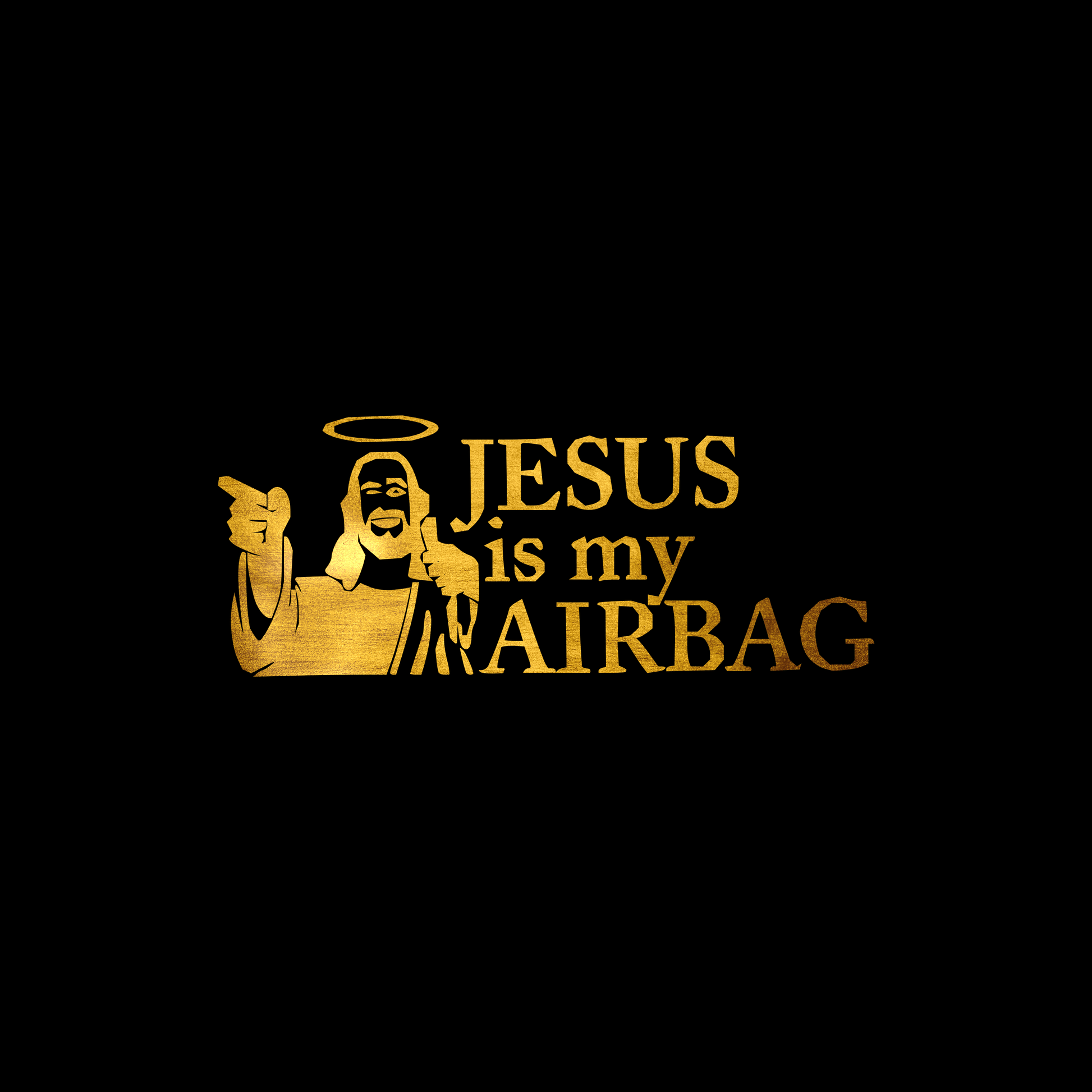 Jesus is my airbag sticker decal