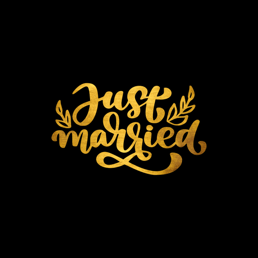 Just married sticker decal