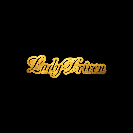 Lady driven sticker decal