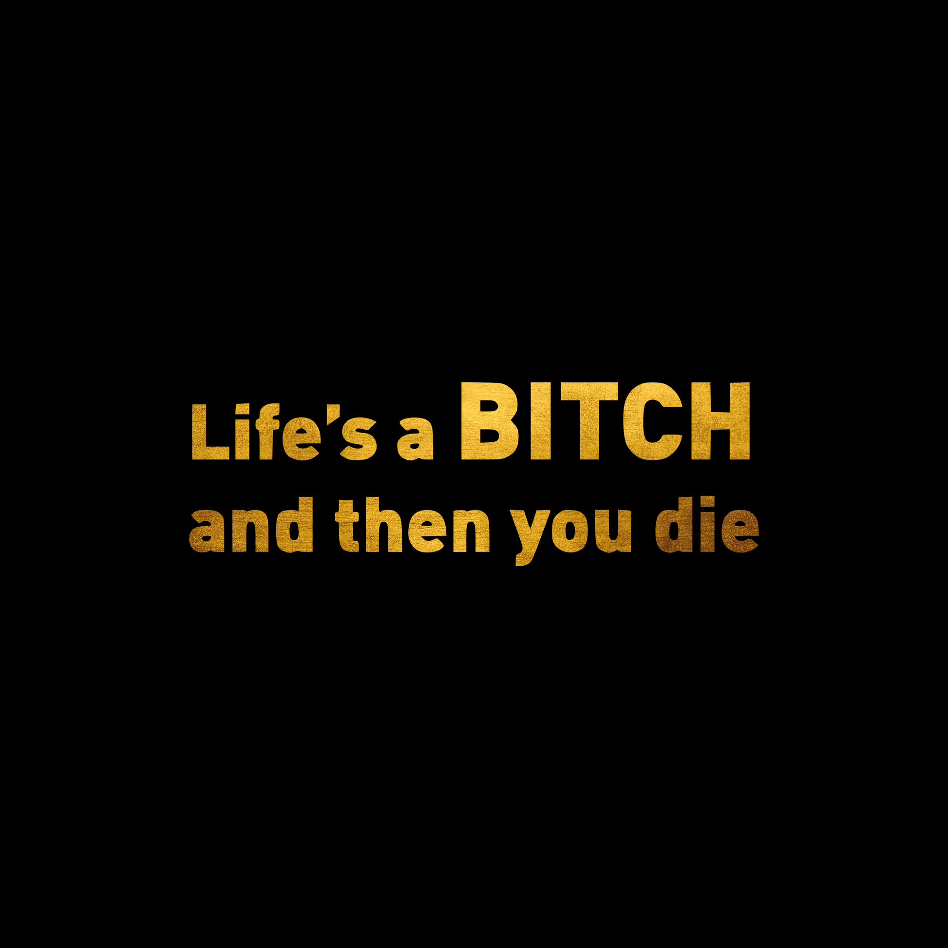 Life's a bitch and then you die sticker decal