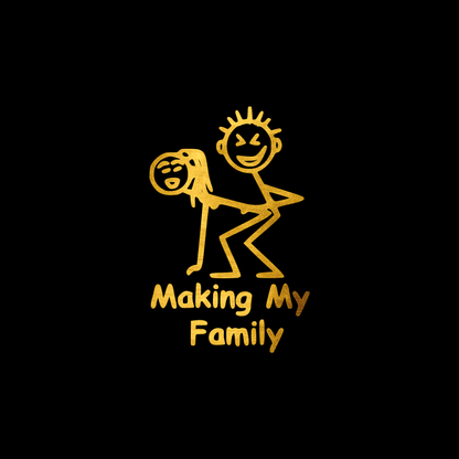 Making my family stickman sticker decal