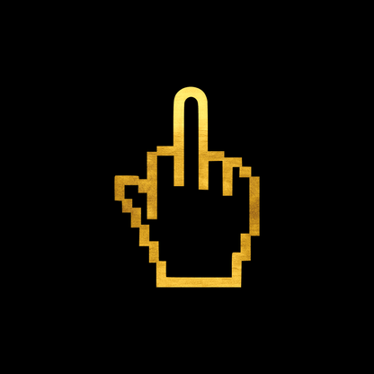 Middle finger mouse cursor sticker decal