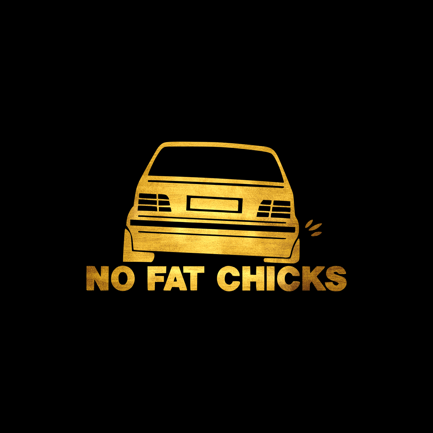 No fat chicks sticker decal