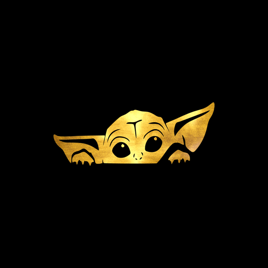 Peeking Baby Yoda sticker decal