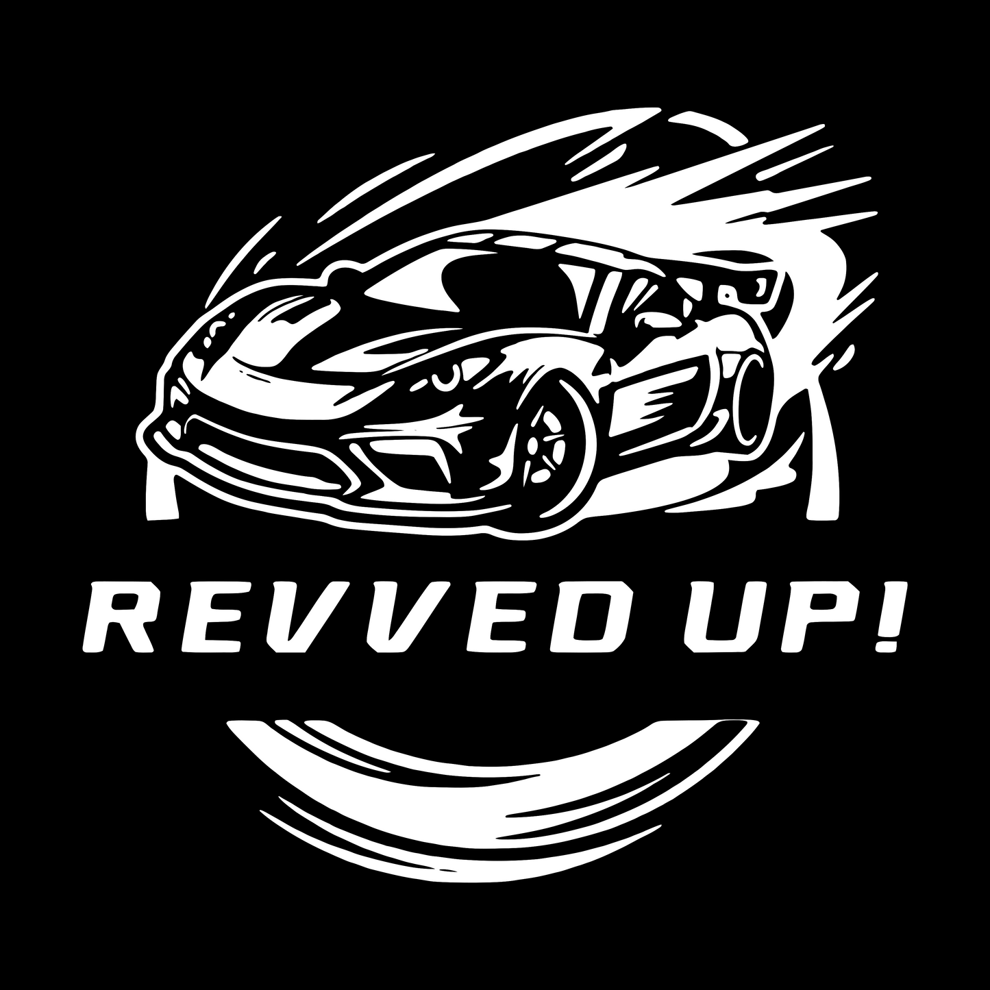 Revved up sticker