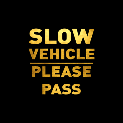 Slow vehicle please pass sticker decal