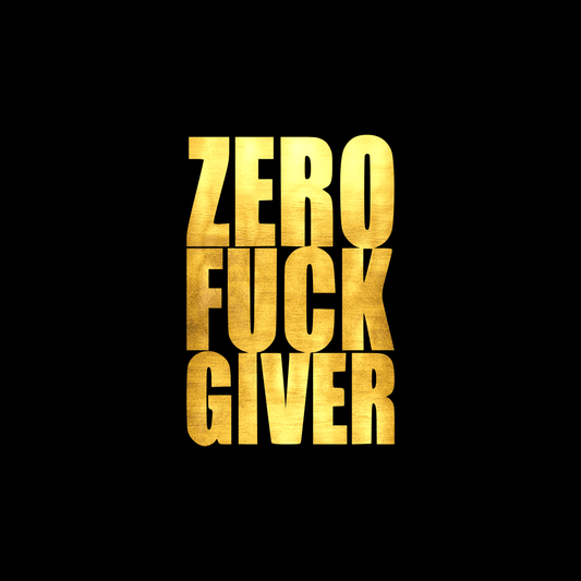 Zero fuck giver sticker decal